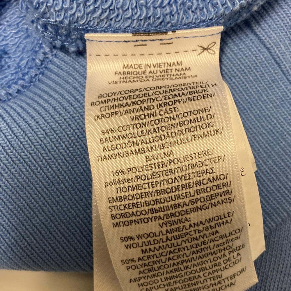 NWOT Polo Ralph Lauren Blue Hoodie with Bear Design - Picture 6 of 6